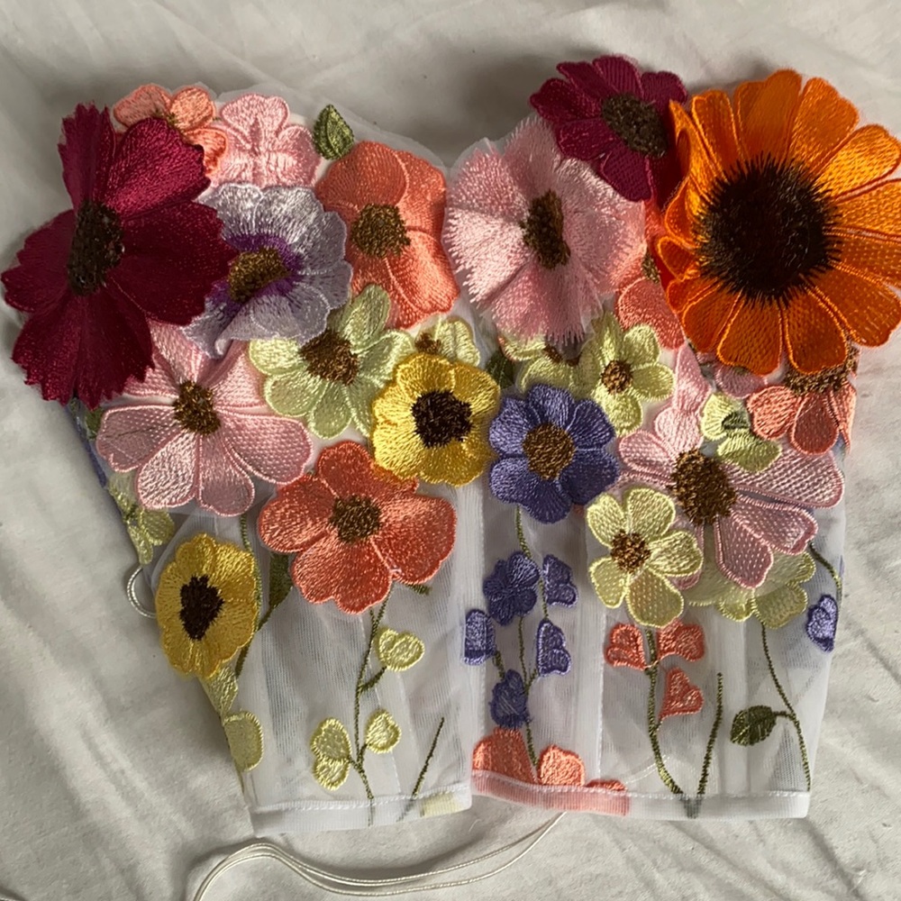 Incredibly beautiful and rare flower bustier/corset